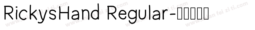 RickysHand Regular字体转换